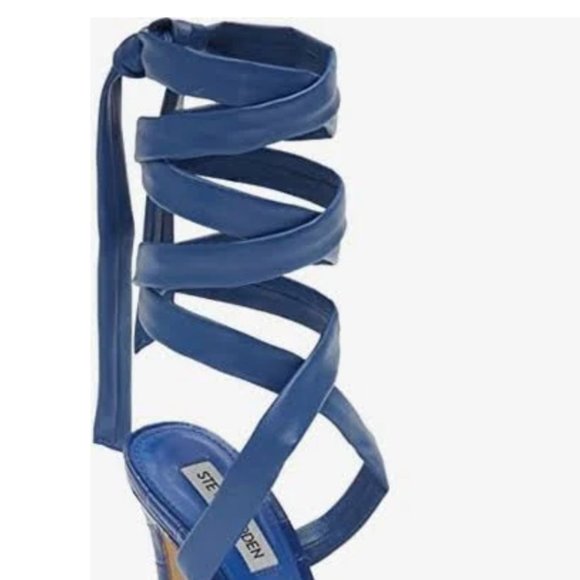 NEW Steve Madden Women's Utilize Heeled Sandal Blue - Picture 4 of 11